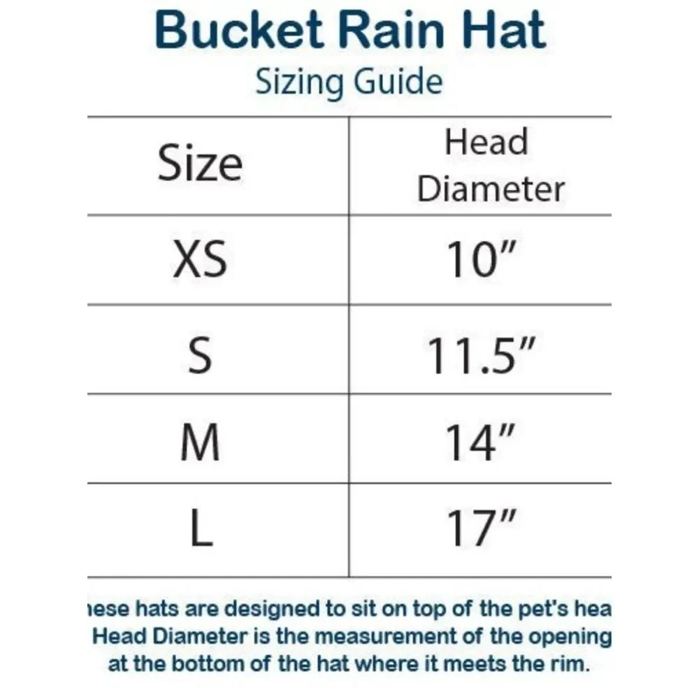HD Pet Rain Hat - sz S (11.5